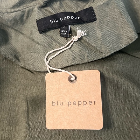 Blu Pepper Olive Light Jacket NWT L - Picture 6 of 9